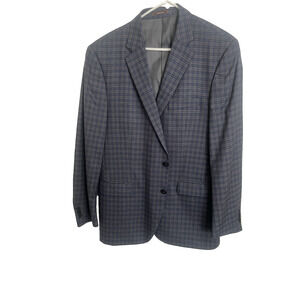 Peter Millar sportcoat 44t Navy Grey Plaid